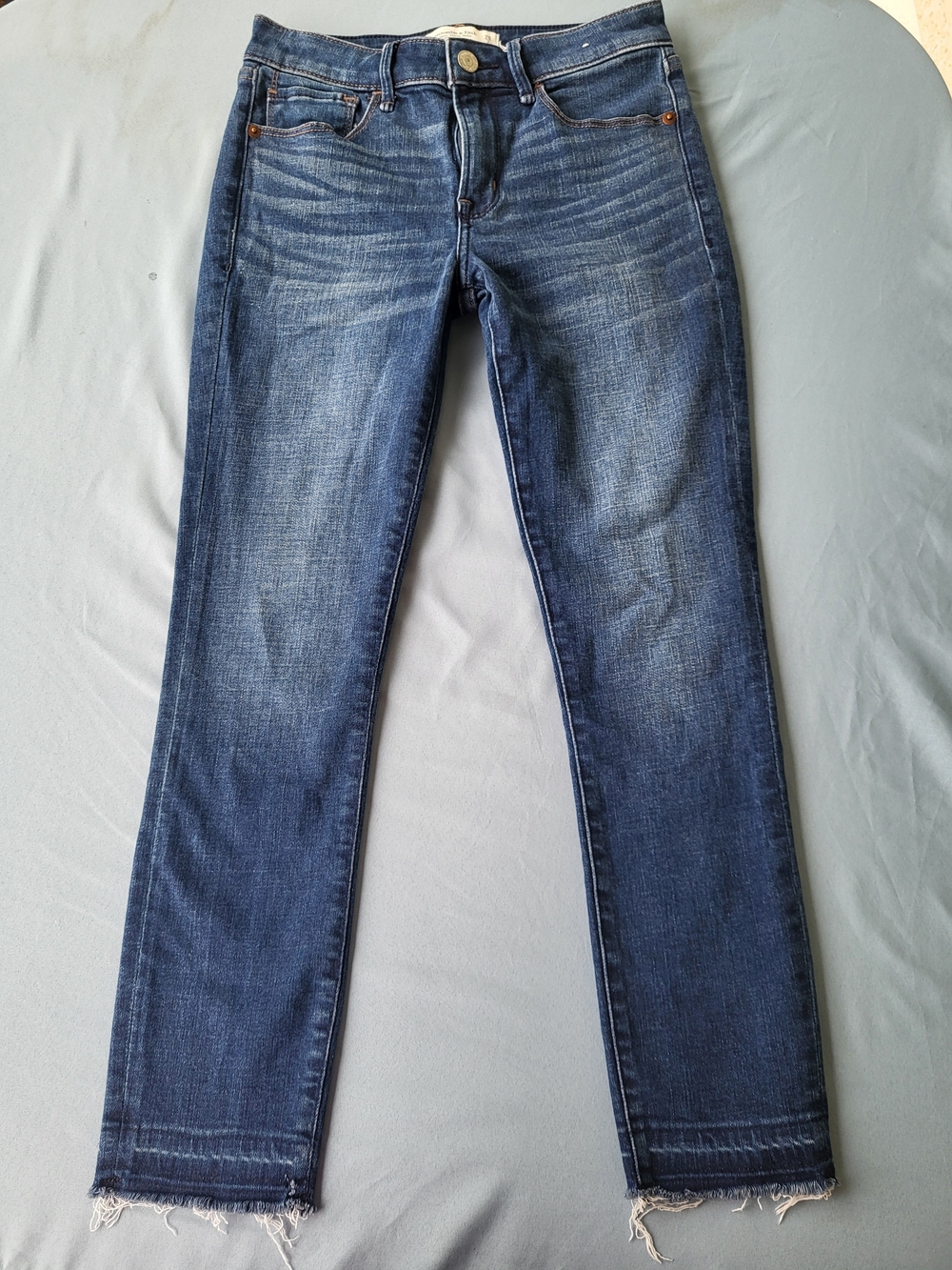 Abercrombie & Fitch Mid Rise Super Skinny Ankle Jeans